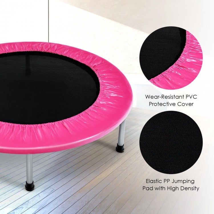 38 Inch Mini Folding Trampoline Portable Recreational Fitness Rebounder