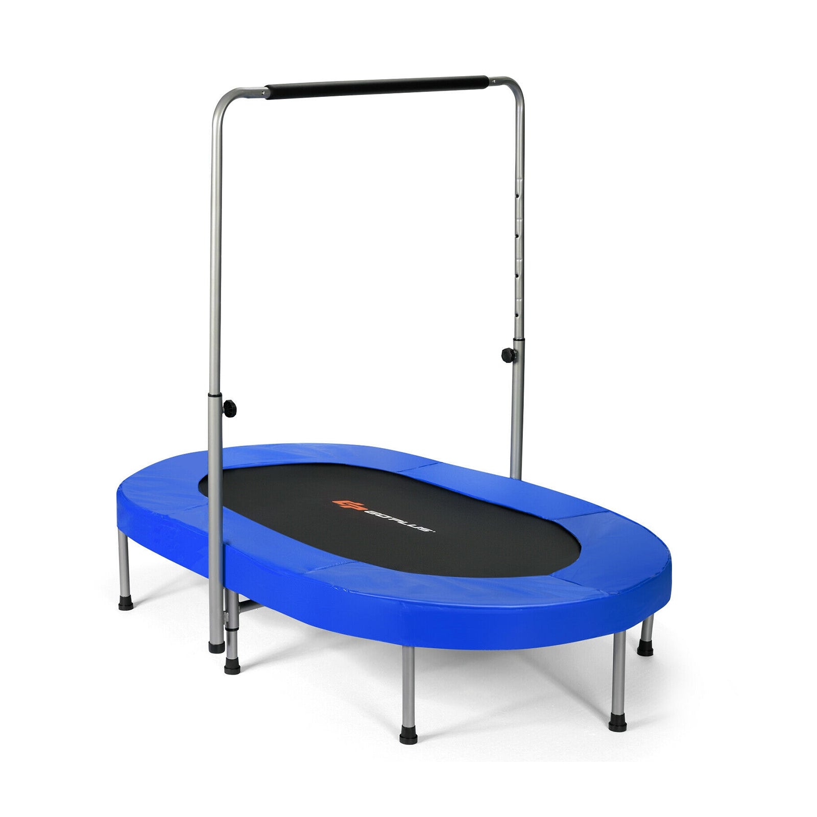 2-Person Foldable Mini Kids Fitness Rebounder Trampoline-Blue