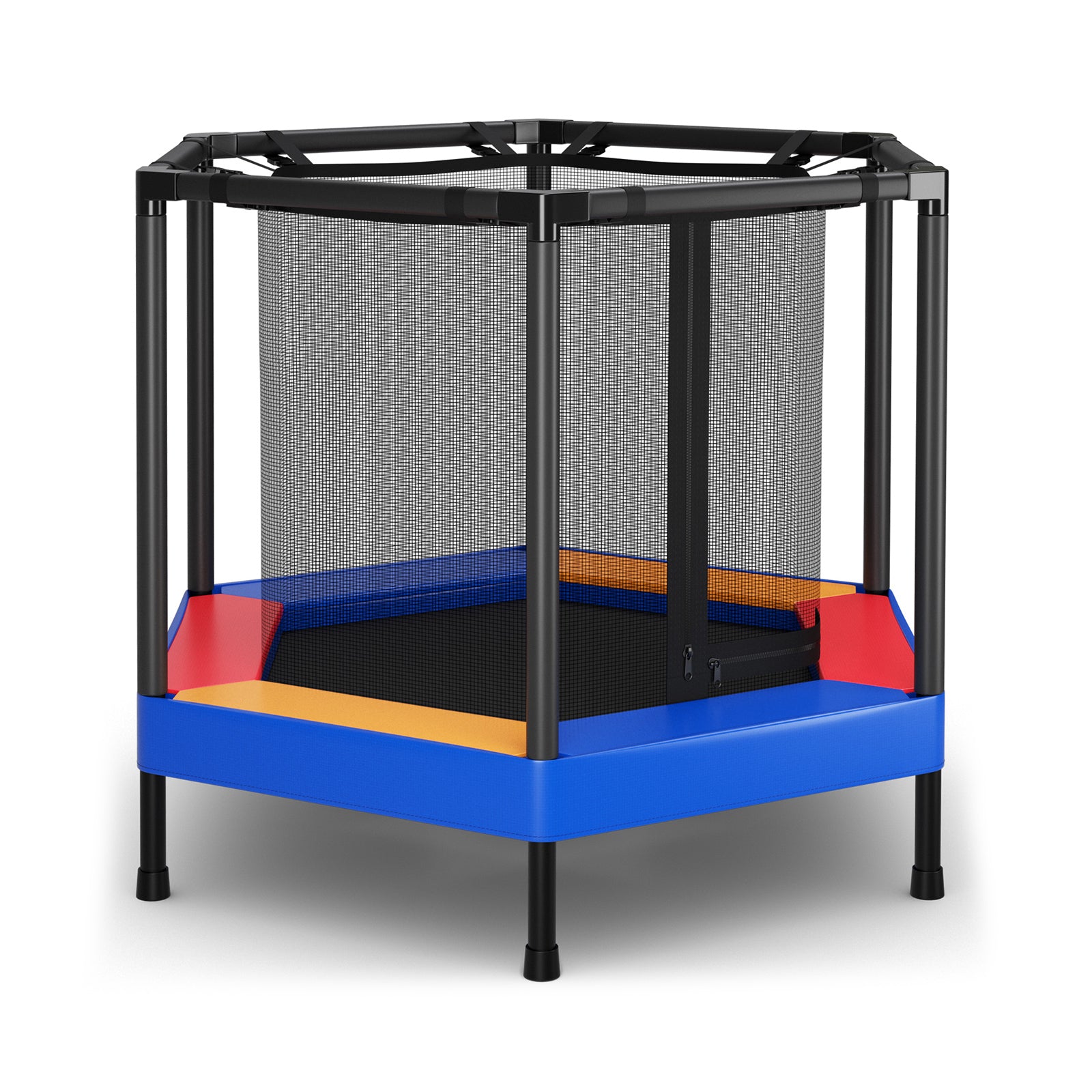 48 Inches Hexagonal Kids Trampoline With Foam Padded Handrails