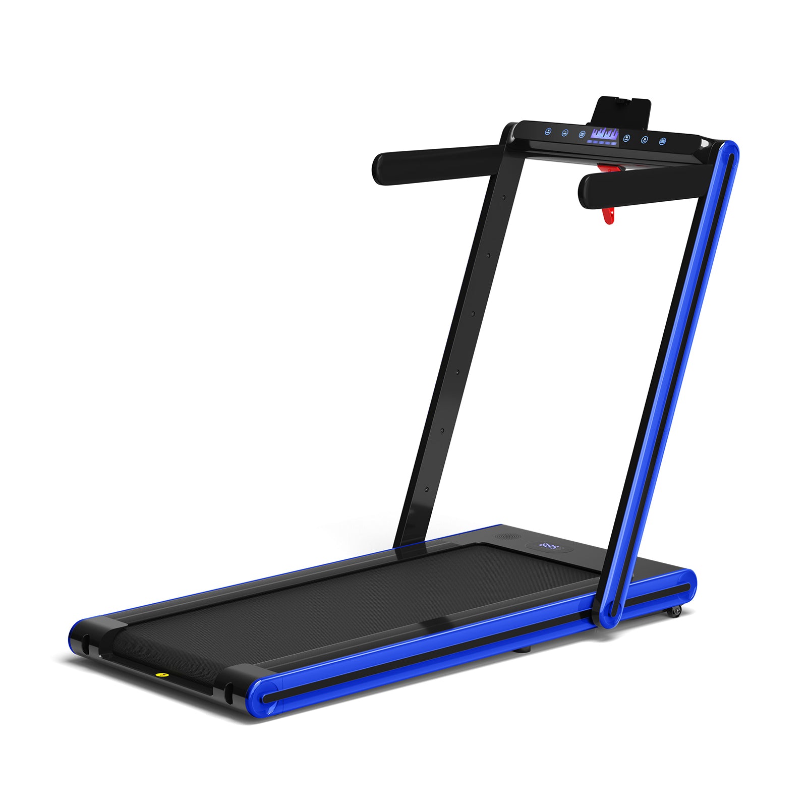 2-in-1 Folding Treadmill 2.25HP Jogging Machine with Dual LED Display-Navy 