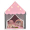 Kids Playhouse Tent with Star Lights and Mat-Beige