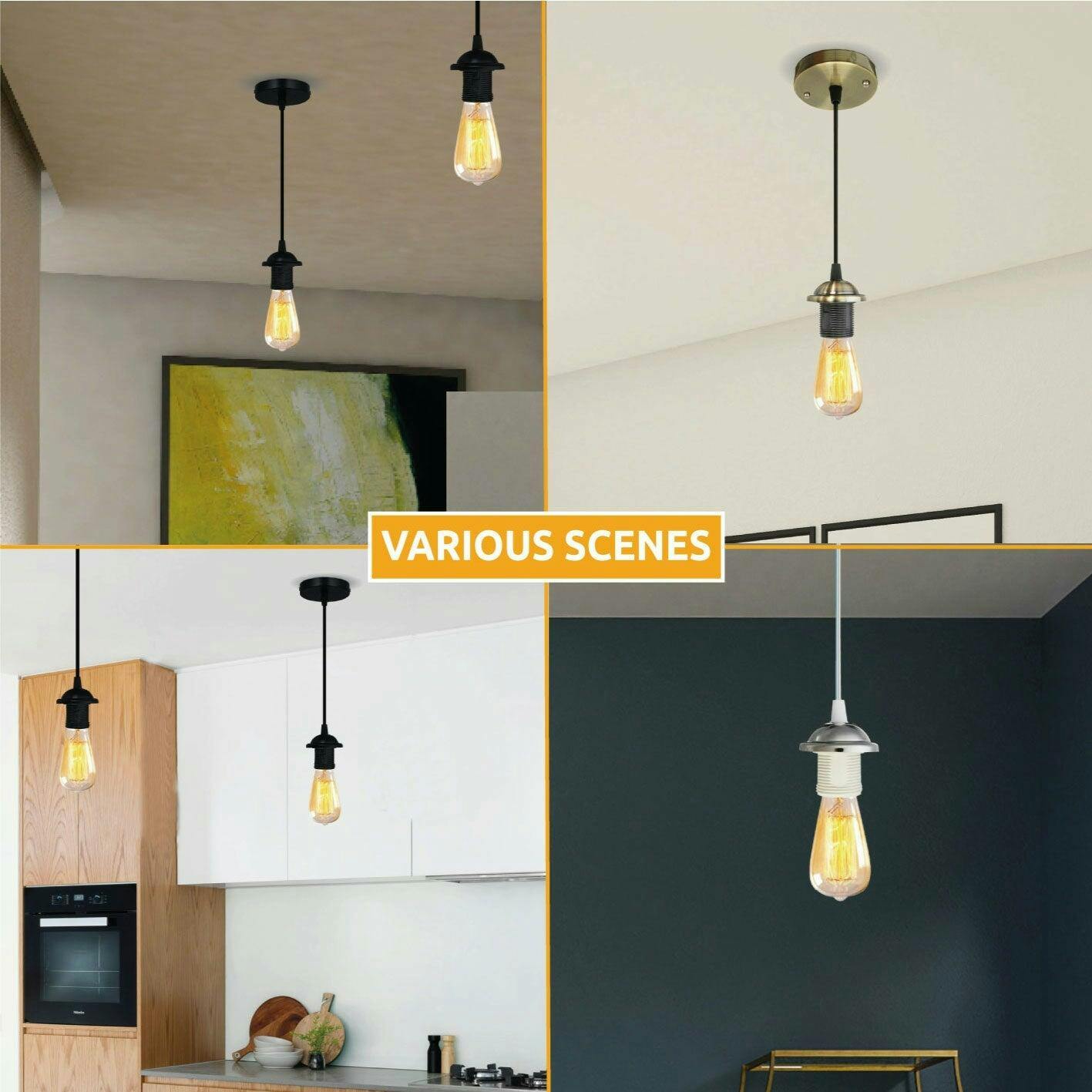 Industrial Umbrella Shaped Pendant Light Holder ~ 1555 