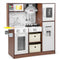 Kids Modern Toy Kitchen Playset with Attractive Lights and Sounds-Coffee