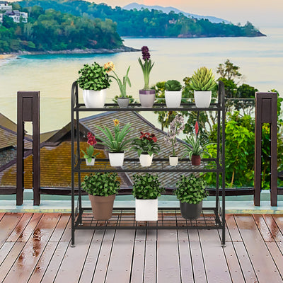 3-Tier Metal Plant Stand Shelf Display Rack for Plants Shoes Flower PotÂ 
