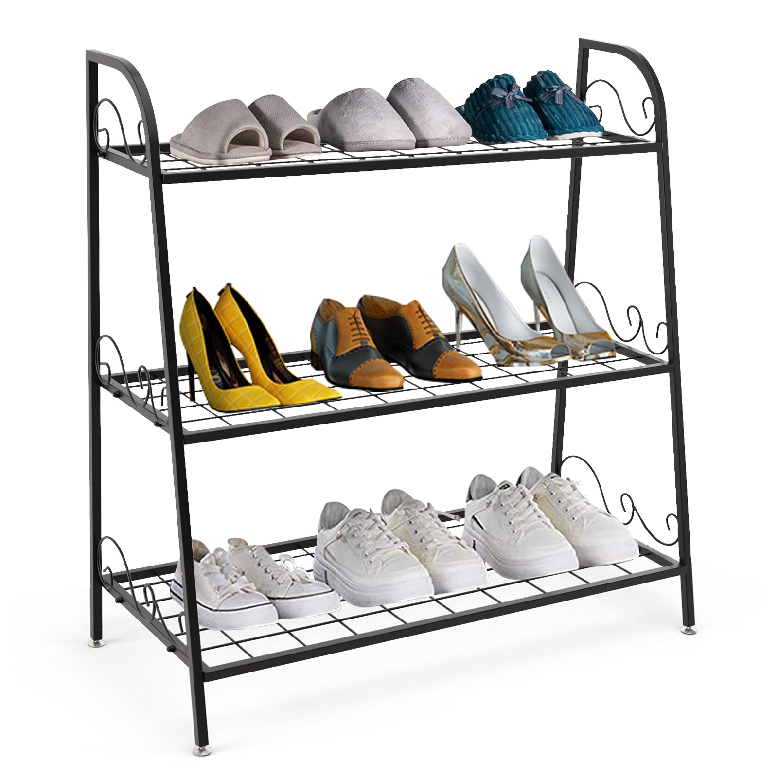 3-Tier Metal Plant Stand Shelf Display Rack for Plants Shoes Flower Pot