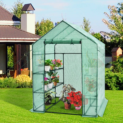 Walk-in Greenhouse 56 x 56 x 77 Inch Gardening with Observation WindowsÂ 