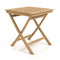 27.5 Inch Patio Bistro Table with Slatted Tabletop and Sturdy Wood Frame