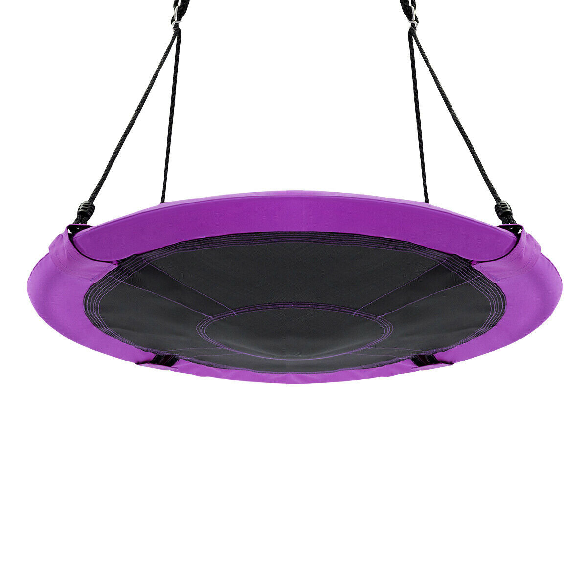 40 Inch Flying Saucer Tree Swing Indoor Outdoor Play Set-Purple