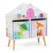 Kids House-shaped Bookshelf with 2 Storage Bins for Kids Room Playroom-White