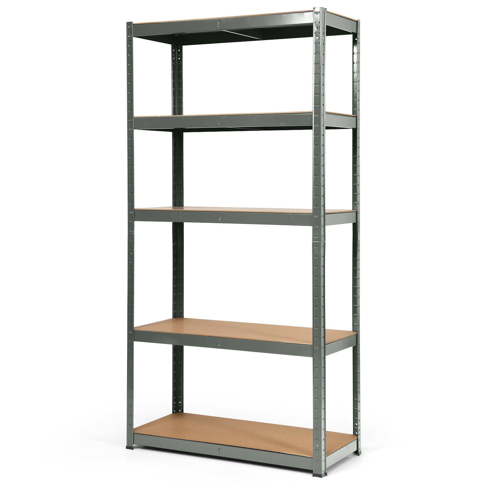 72 Inch Storage Rack with 5 Adjustable Shelves for Books Kitchenware-Gray