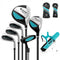 Junior Complete Golf Club Set with Stand Bag Rain Hood-Blue