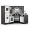 Kids Corner Pretend Kitchen Playset with Separated Washing Basin-Coffee