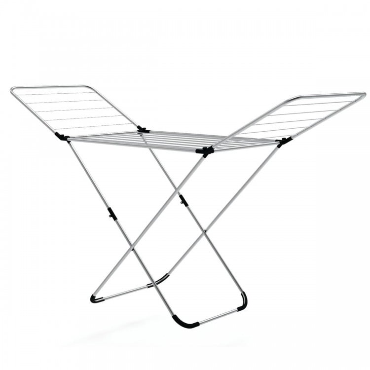Folding Clothes Drying Rack with Adjustable Wings for Indoor and Outdoor Use