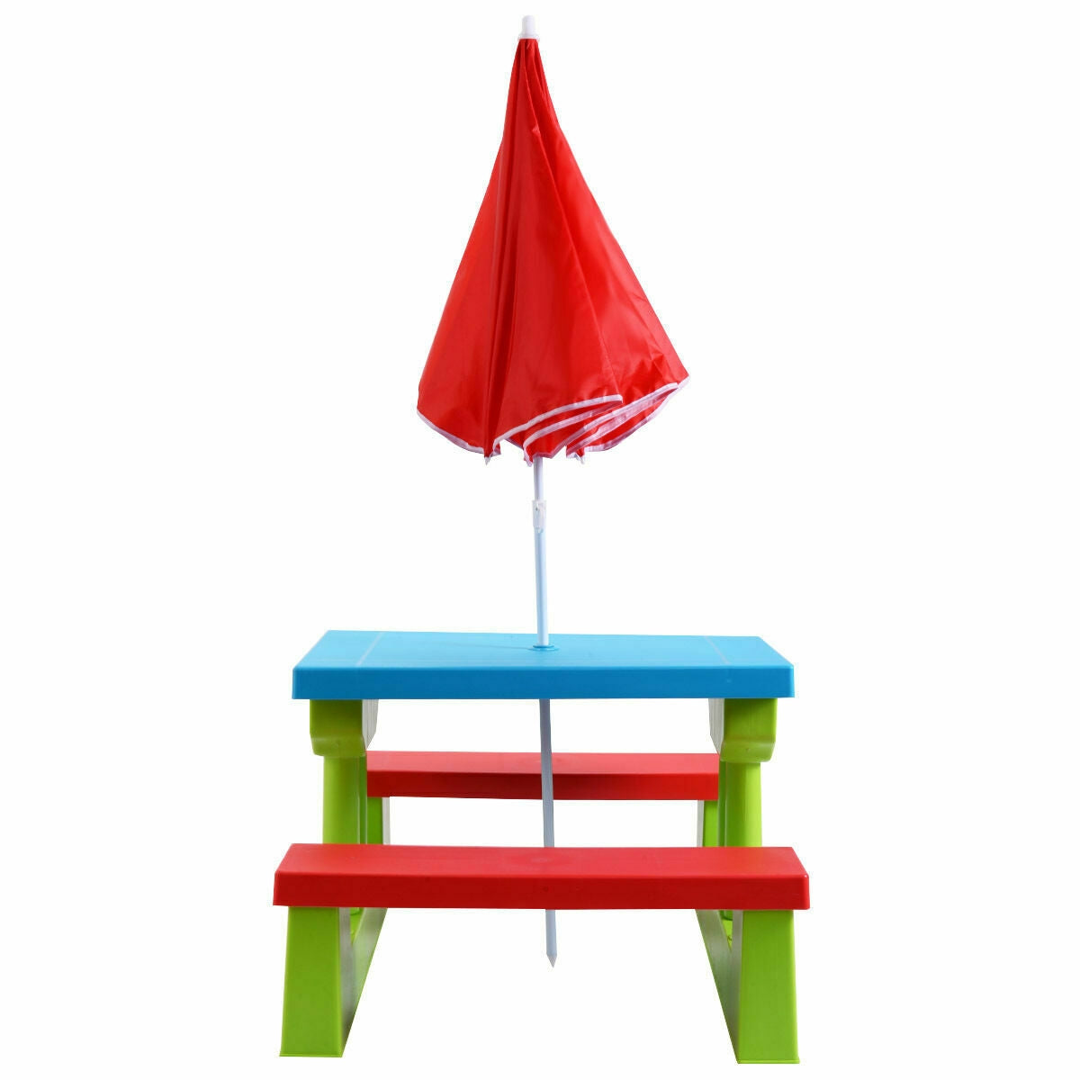 Kids Picnic Folding Table and Bench with Umbrella