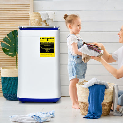 7.7 lbs Compact Full Automatic Washing Machine with Heating Function PumpÂ 