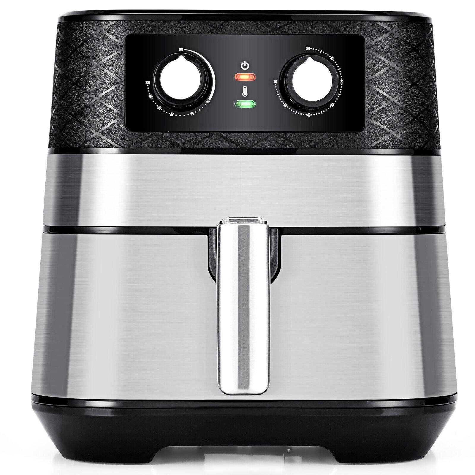 1700W 5.3 QT Electric Hot Air Fryer with Stainless steel and Non-Stick Fry Basket-BlackÂ 