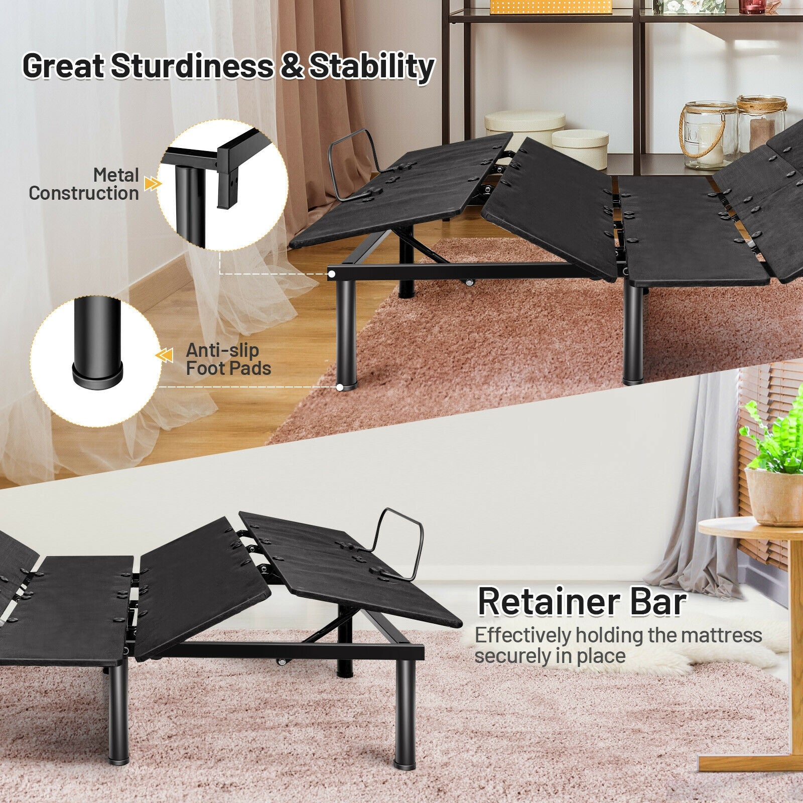 Queen Size Adjustable Bed Base with Head and Foot Incline