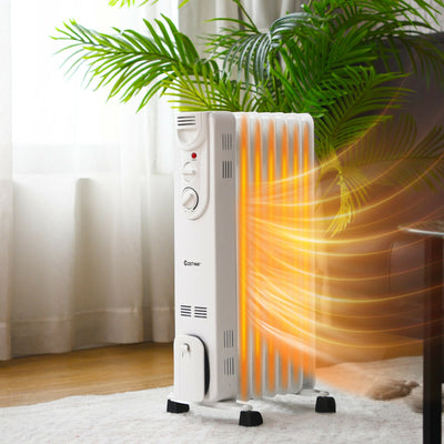 1500W Electric Space Heater with 3 Heat Settings and Safe Protection 