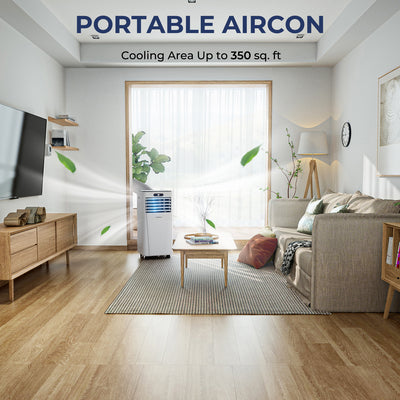 10000 BTU 4-in-1 Portable Air Conditioner with Dehumidifier and Fan Mode-White 