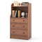 Modern Storage Dresser with Anti-toppling Device-Walnut