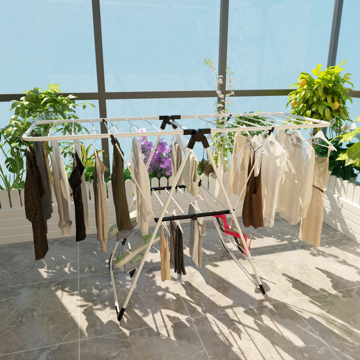 Portable Laundry Clothes Storage Drying Rack