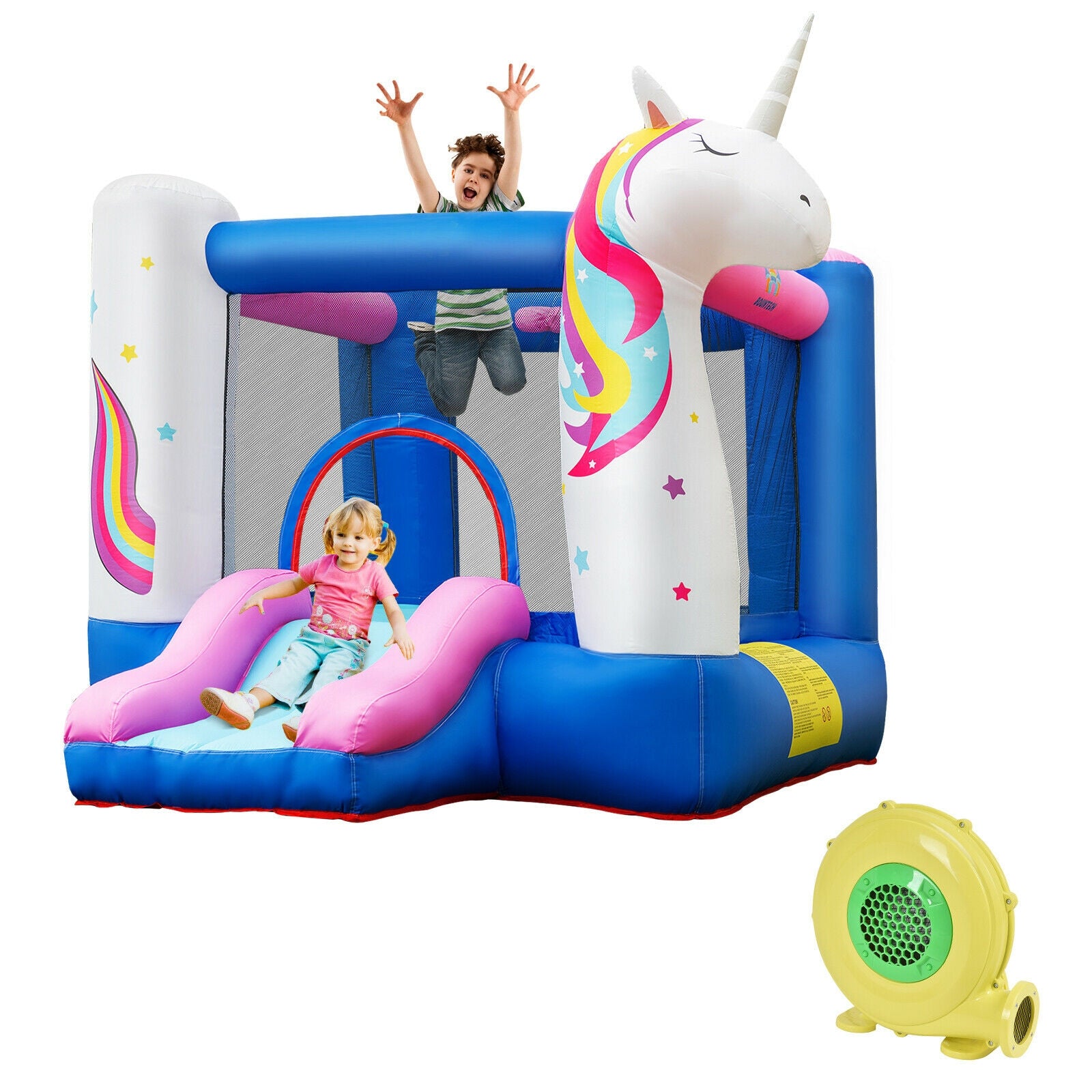 Kids Inflatable Bounce House with 380W Blower