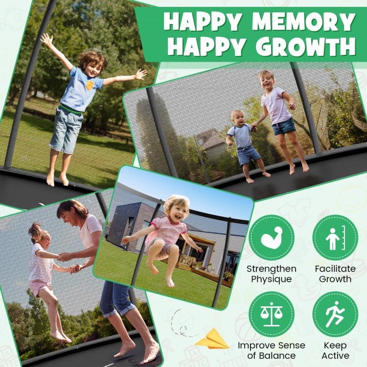 8 Feet ASTM Approved Recreational Trampoline with Ladder