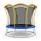 8 Feet Outdoor Unique Flower Shape Trampoline with Enclosure Net-Yellow