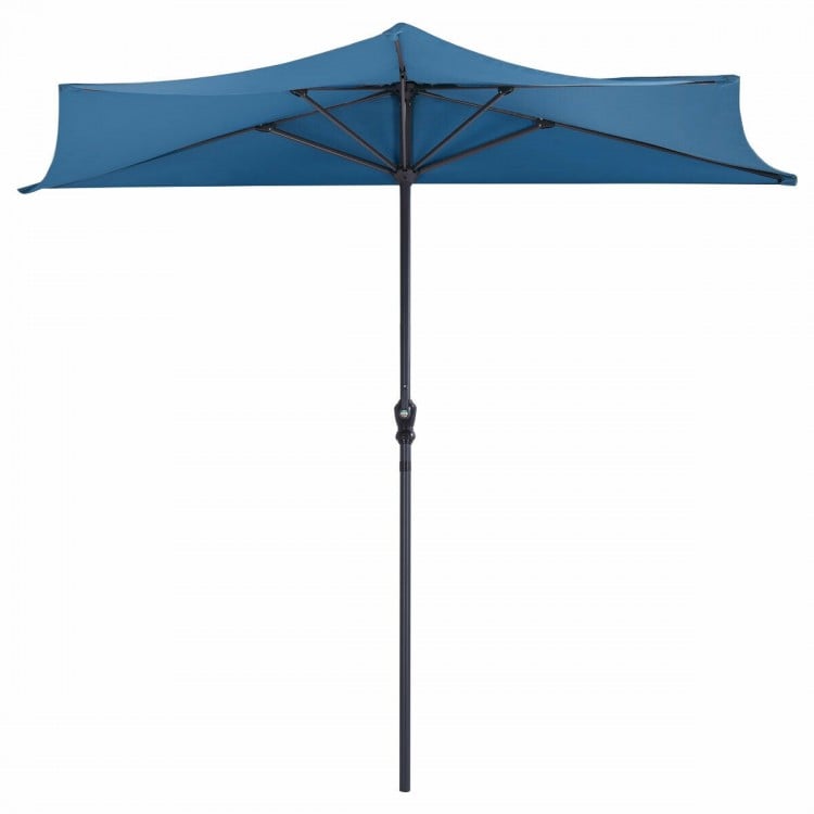9 Feet Patio Bistro Half Round Umbrella without Weight Base
