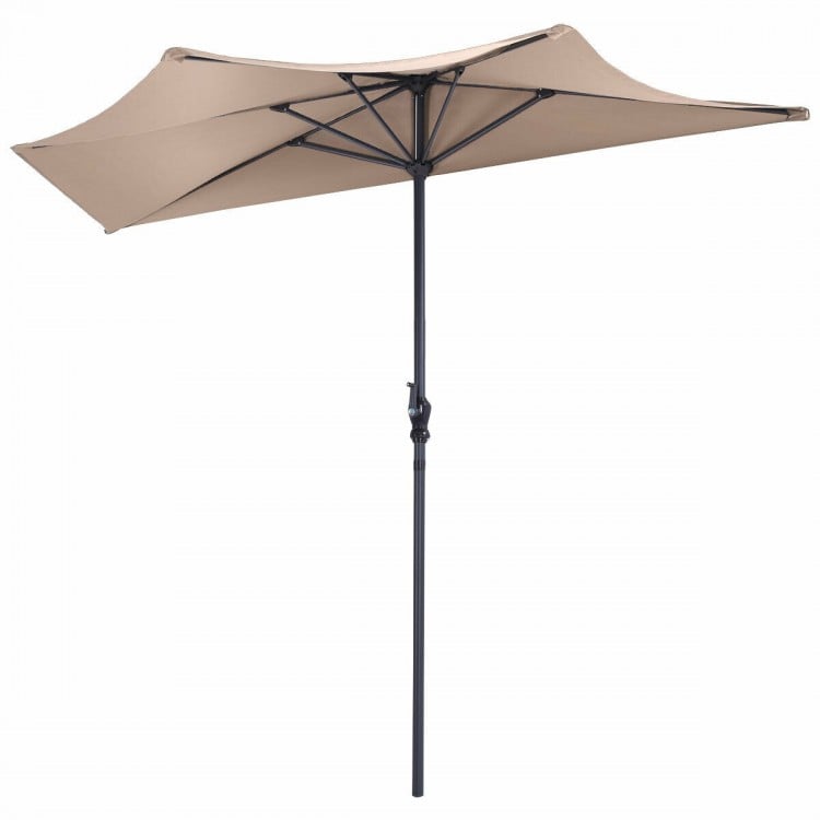 9 Feet Patio Bistro Half Round Umbrella without Weight Base