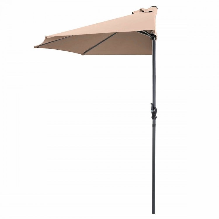 9 Feet Patio Bistro Half Round Umbrella without Weight Base