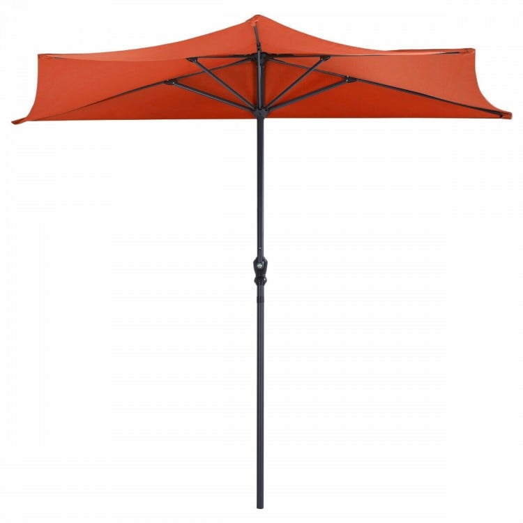 9 Feet Patio Bistro Half Round Umbrella without Weight Base