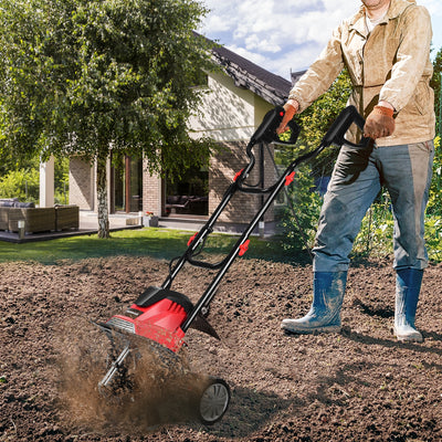 14-Inch 10 Amp Corded Electric Tiller and Cultivator 9-Inch Tilling DepthÂ 