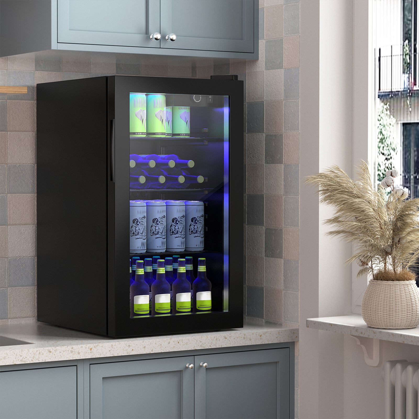 120 Can Beverage Mini Refrigerator with Glass Door