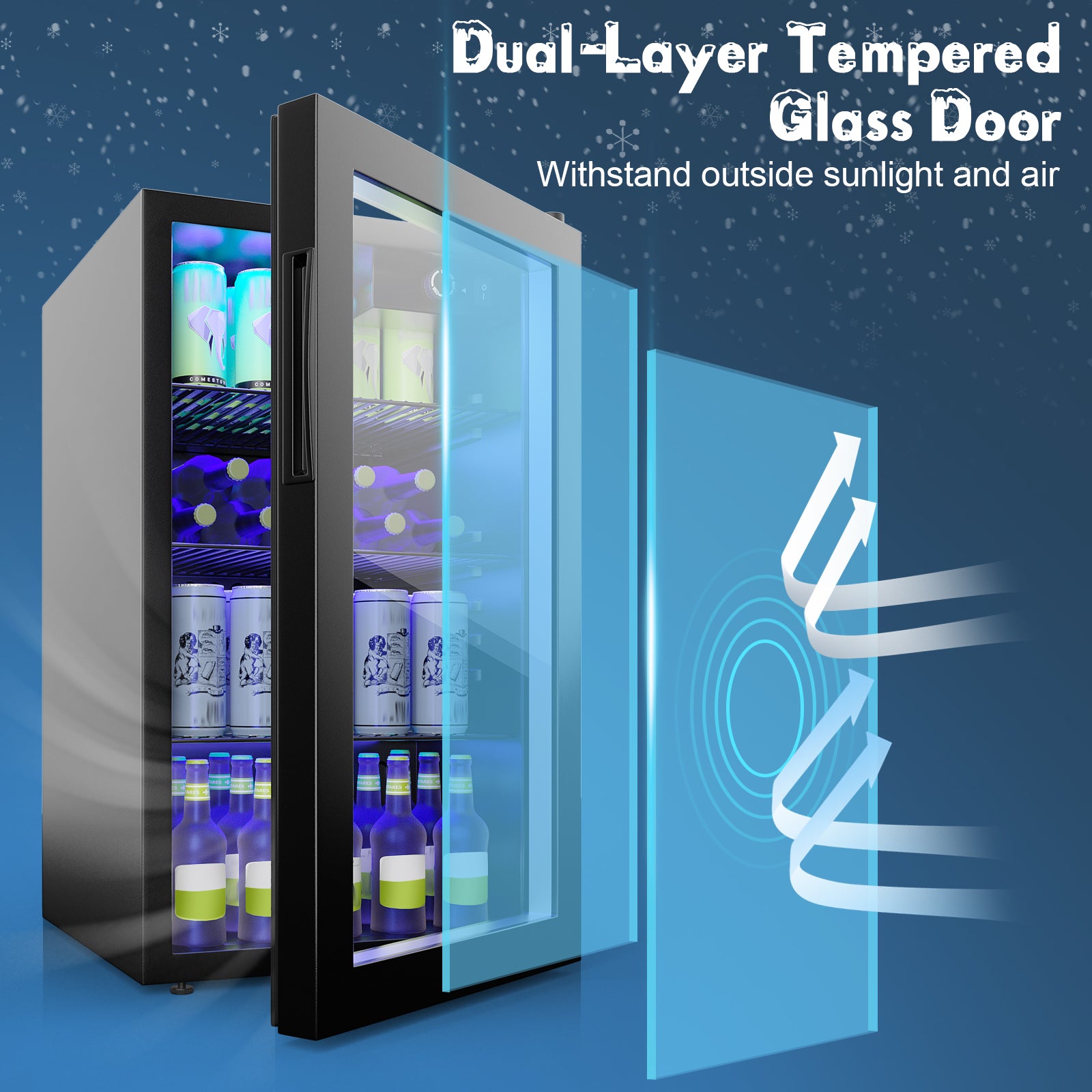 120 Can Beverage Mini Refrigerator with Glass DoorÂ 