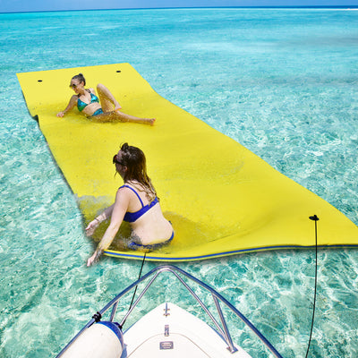 3 Layer Floating Water Pad Foam Mat-Yellow 