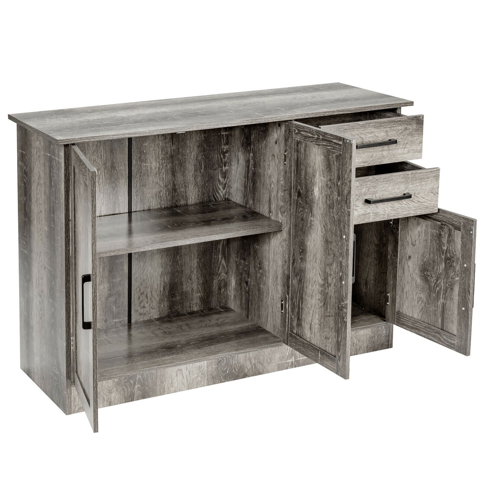 Buffet Storage Cabinet  Kitchen Sideboard with 2 Drawers-Gray