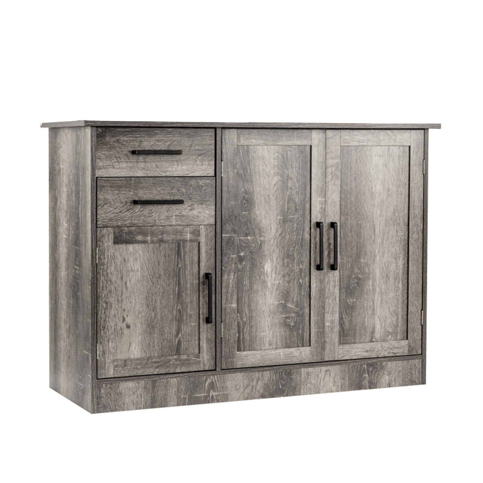 Buffet Storage Cabinet  Kitchen Sideboard with 2 Drawers-Gray