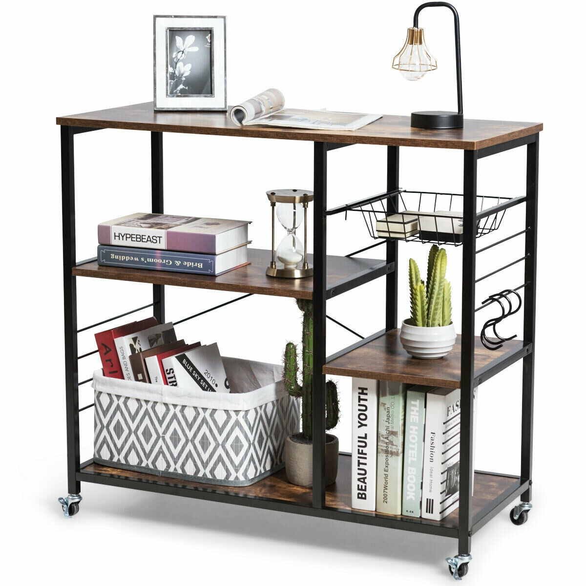 Rolling Industrial Kitchen Baker’s Storage Shelf