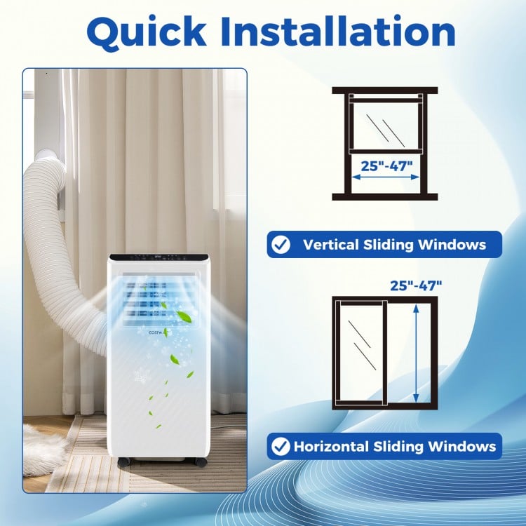 8000 BTU Portable Air Conditioner 3 in 1 Floor AC Unit with Fan and Dehumidifier