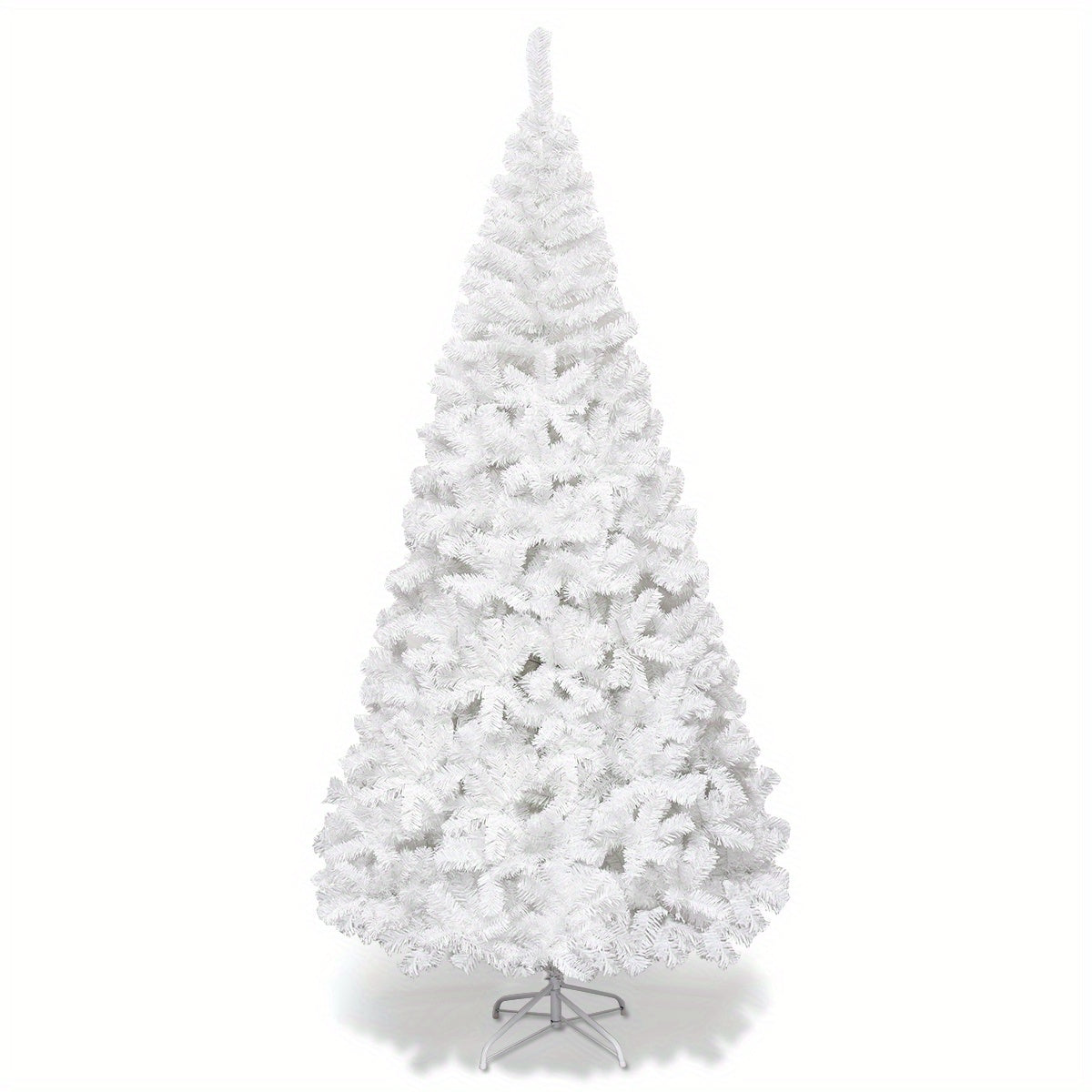 Goplus 8Ft Artificial PVC Christmas Tree W/Stand Holiday Season Indoor Outdoor White 