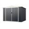 7.5 x 6.3 FT Metal Outdoor Storage Shed with Lockable Door-Gray