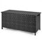85 Gallon Outdoor Storage Box with Removable Liner and Universal Wheels-Black