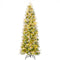 7.5 Feet Pre-Lit Artificial Christmas Tree Snow Flocked Hinged