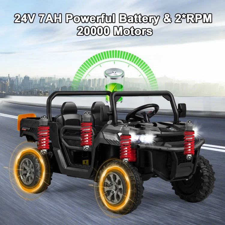 24V Ride-On Kids Electric Truck with Dump Bed & Remote Control (2-Seater)