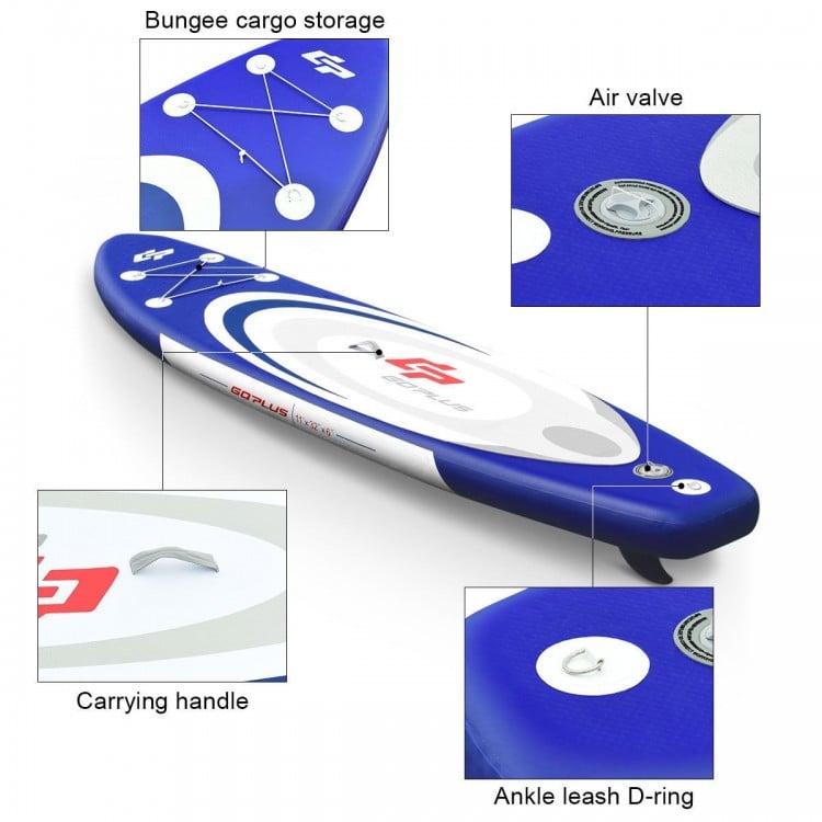 10/11 Feet Inflatable Stand Up Paddle Surfboard with Bag for Adults with All Skill Levels