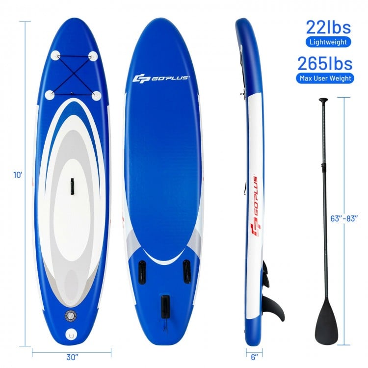 10/11 Feet Inflatable Stand Up Paddle Surfboard with Bag for Adults with All Skill Levels