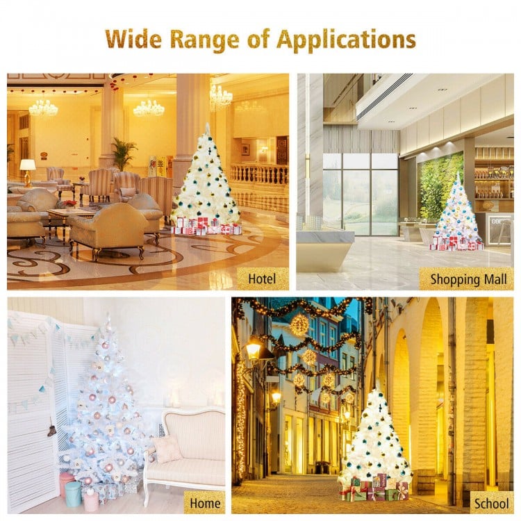 6 Feet White Christmas Tree with Metal Stand