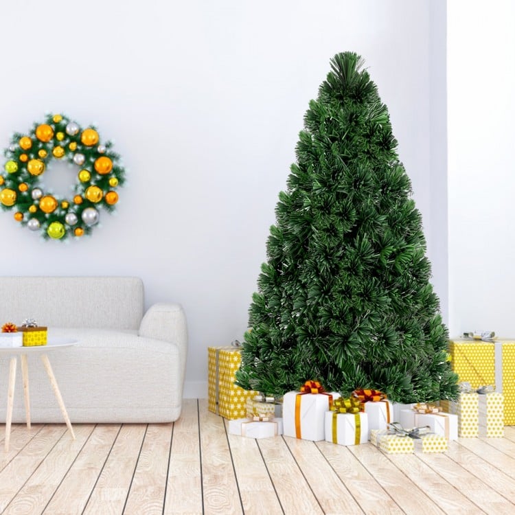 5 Feet Artificial Pre-Lit Fiber Optic PVC Christmas Tree