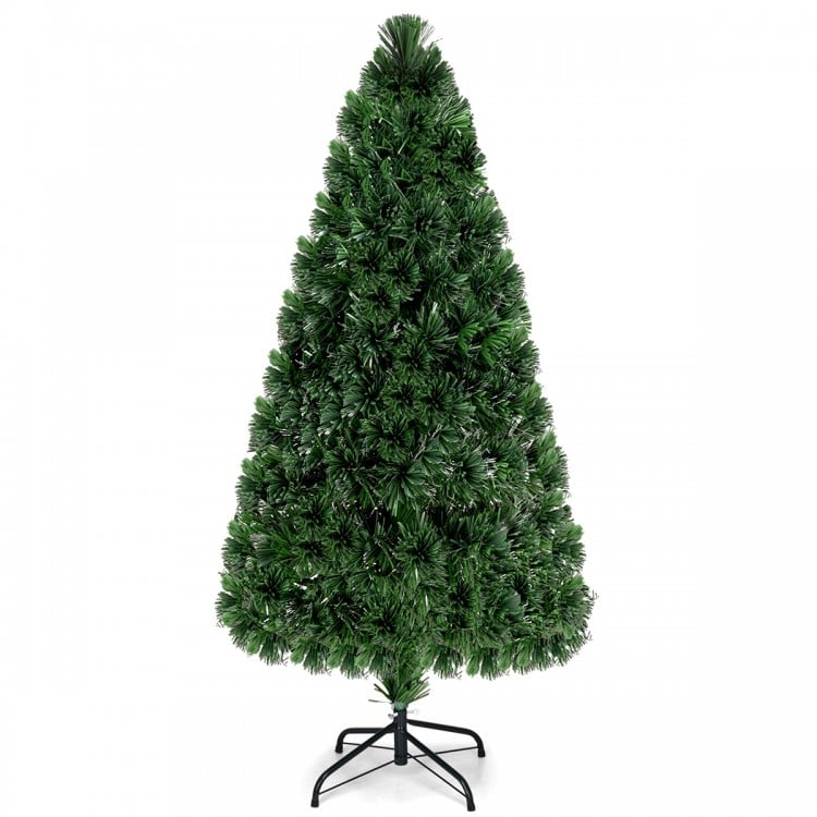 5 Feet Artificial Pre-Lit Fiber Optic PVC Christmas Tree